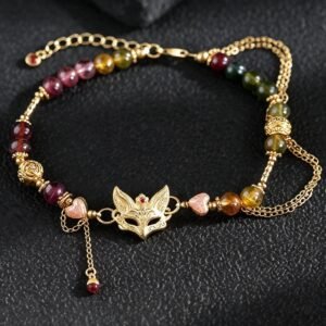 Fox Natural tourmaline Bracelets – Ethnic, Chinese style