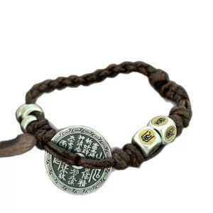 Taoist Coin Braided cord + Silver-plated Bracelets – Guochao