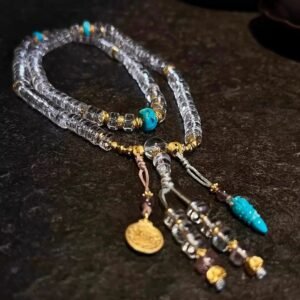 Crystal + Turquoise Bracelets – Vintage, Chinese style