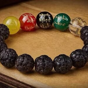 Wealth God Red sandalwood Bracelets – Vintage, Chinese style