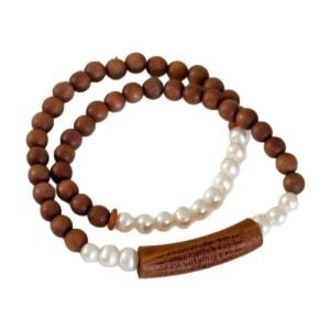 Scripture Sandalwood + Pearl Bracelets – Artistic, Vintage