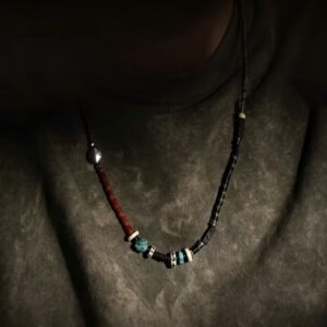 Original Natural Stone Necklace - Unisex Vintage Clavicle Chain, Small-Batch Artisan