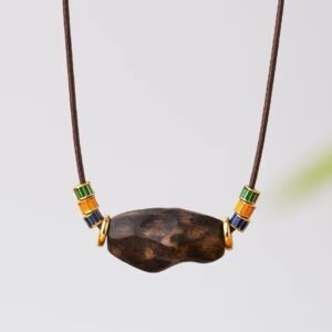 Sinking Agarwood Pendant Necklace - Women's Natural New Chinese Wooden Clavicle Chain